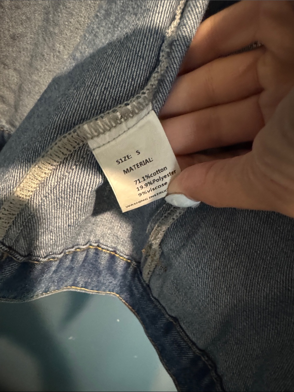 Women Distressed Denim Jacket - Blue - Picture 3 of 3